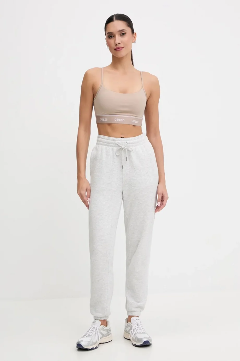 Guess Alba Aktif Çıkarılabilir Kaplı Spor Kadın Bej Büstiyer V5BP01K1942-A10L