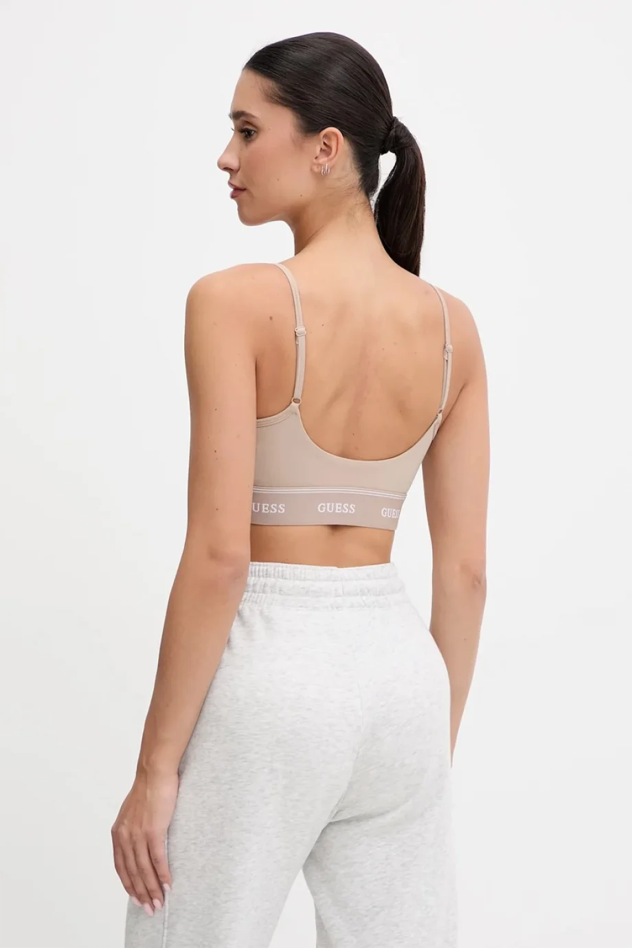 Guess Alba Aktif Çıkarılabilir Kaplı Spor Kadın Bej Büstiyer V5BP01K1942-A10L