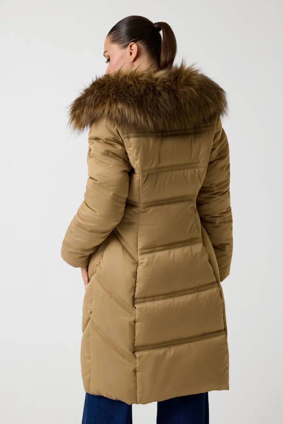 Guess Alienor Kadın Bej Kemerli  Şişme  Mont W5BL33WG092-F14Z