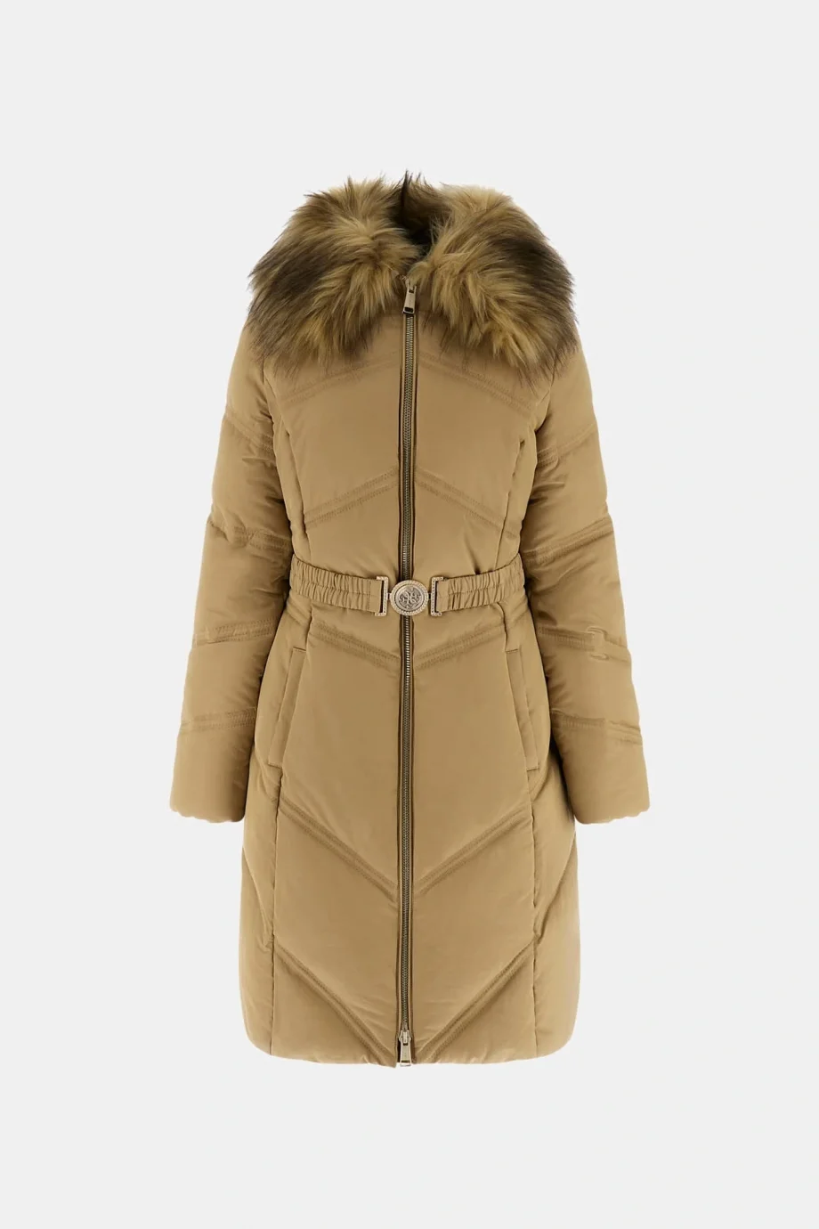 Guess Alienor Kadın Bej Kemerli  Şişme  Mont W5BL33WG092-F14Z