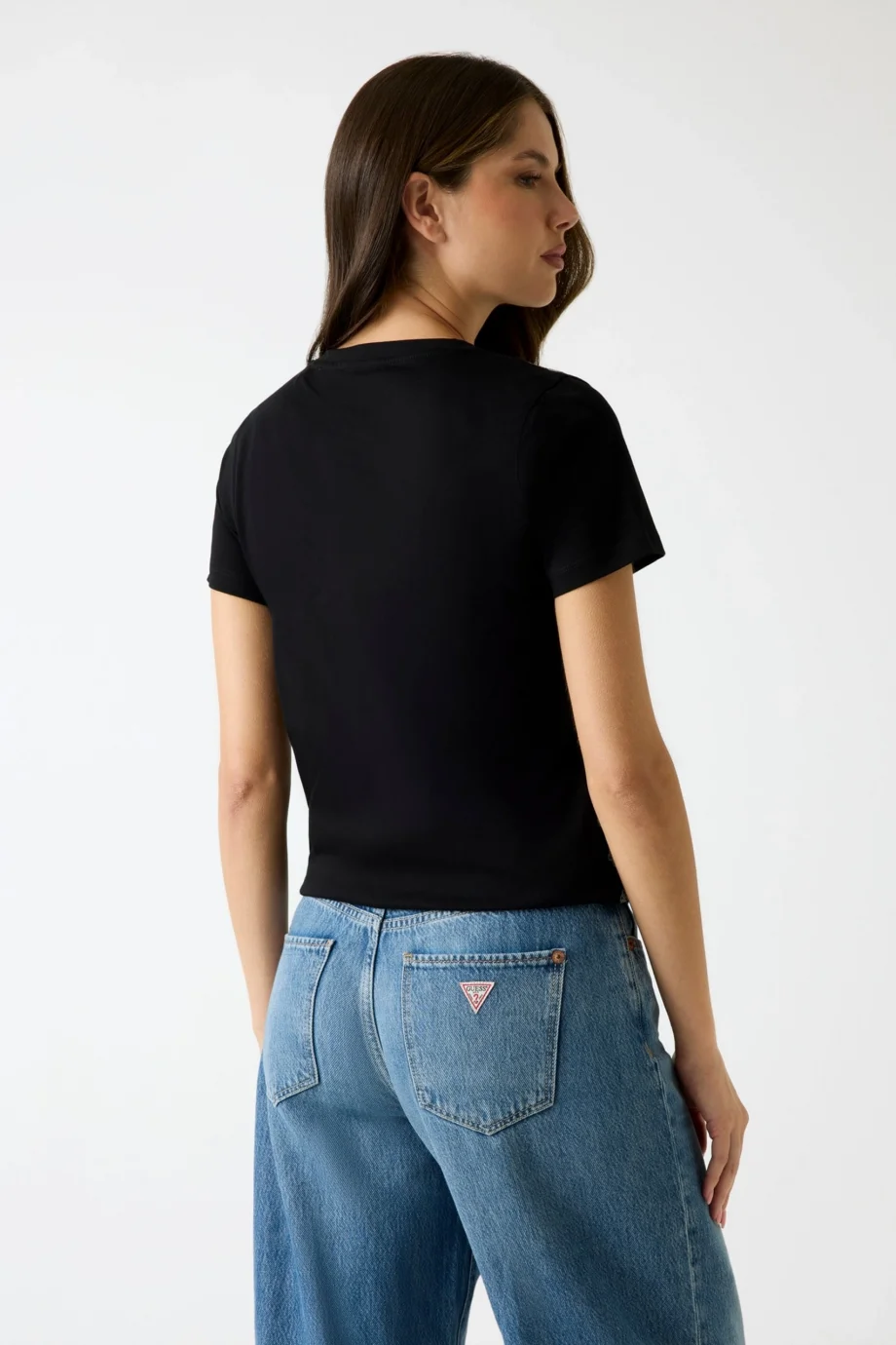 Guess Allover Kadın Siyah Regular Fit T-Shirt W5BI21I3Z14-JBLK