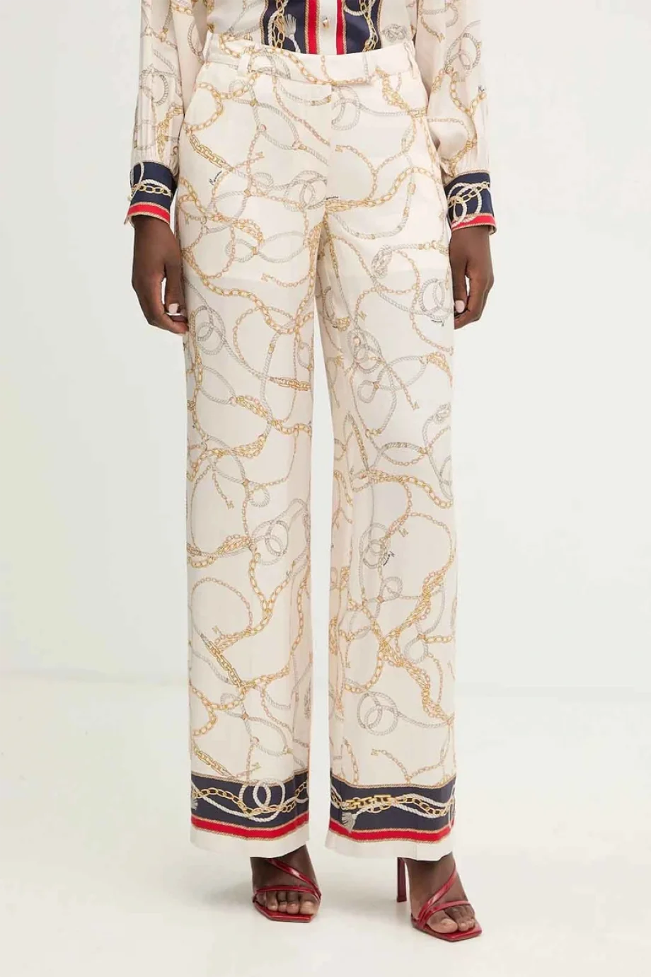 Guess Amanda Düz Paça Kadın Çok Renkli Pantolon 6RGB117439A-PM6Z