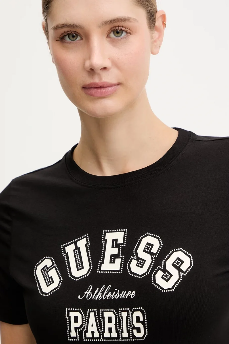 Guess Anita Bisiklet Yaka Kısa Kollu Kadın Siyah T-shirt V6RI15J1314-JBLK
