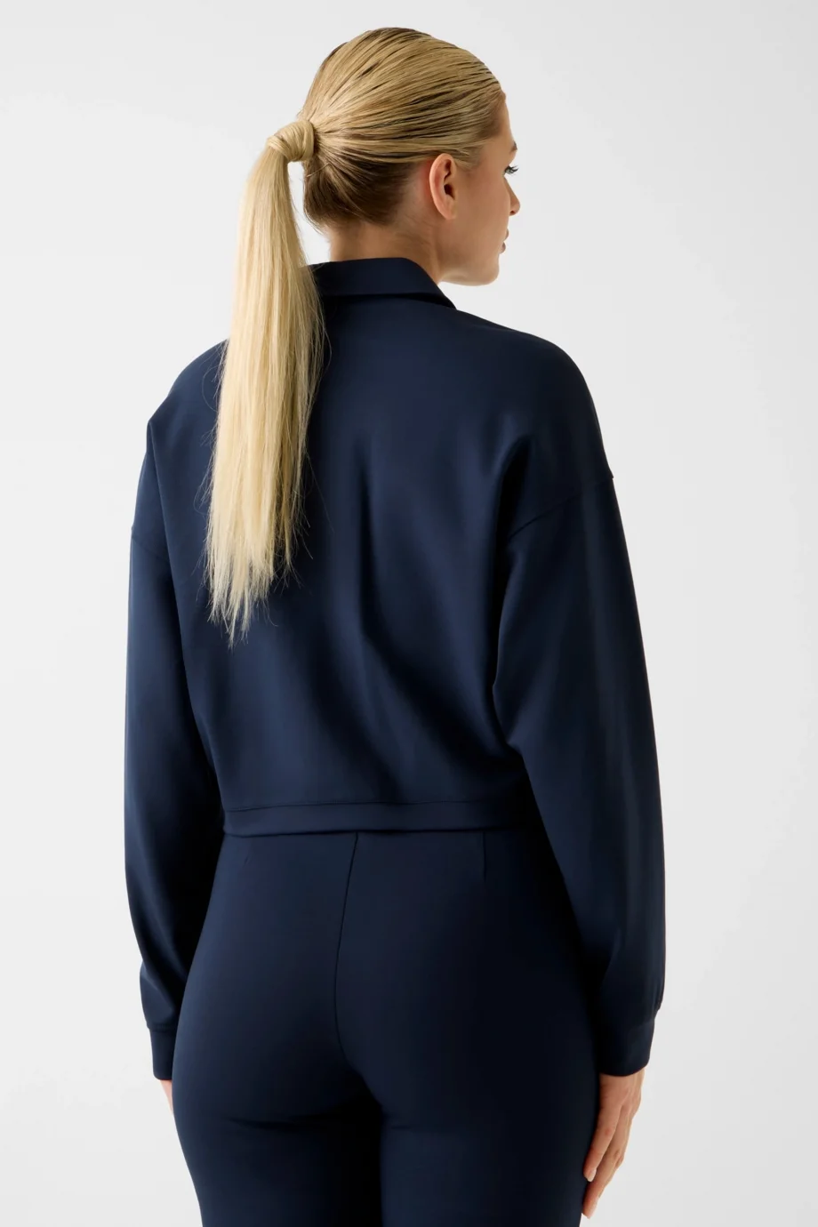 Guess Annie Kısa Tam Fermuarlı Kadın Lacivert Ceket V6RQ17KD822-G7F3