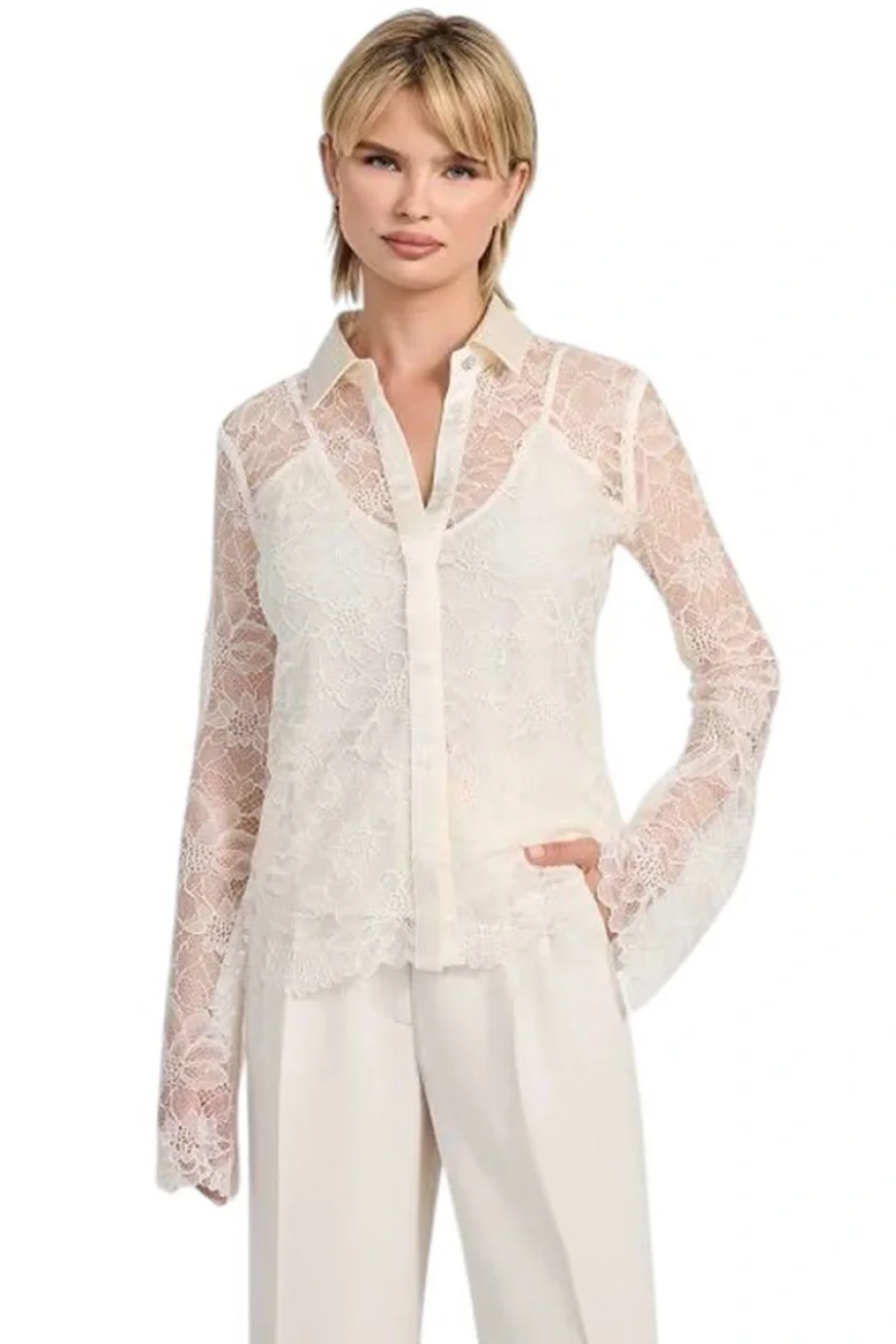 Guess Antoinette Kadın Pembe Slim Fit Gömlek W5YH58WHDY0-G133