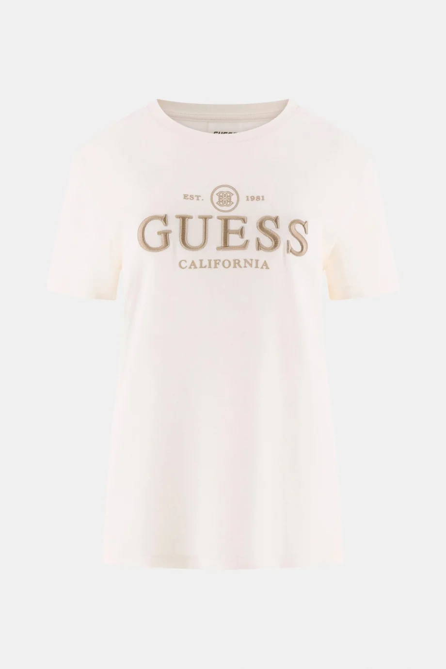 Guess Arabella Bisiklet Yaka Kısa Kollu Kadın Beyaz T-shirt V6RI06KD741-G027