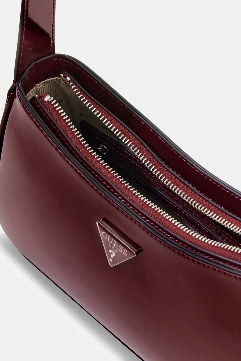 Guess Arnela Üstten Fermuarlı Omuz Kadın Bordo El Çantası HWNY9496170-BUR