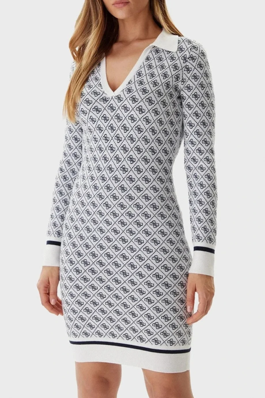 Guess Aubrey Kadın Çok Renkli Yün Karışımlı Triko Elbise W5BK25Z3JD2-F0YU