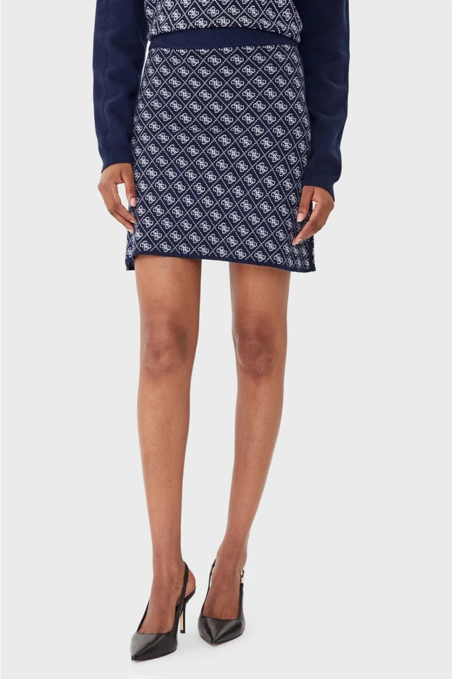 Guess Aubrey Kadın Lacivert A Kesim Yün Karışımlı Triko Etek W5BD81Z3JD2-FBDI