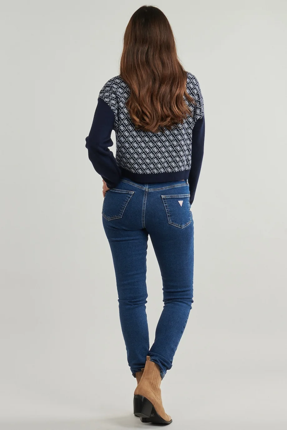 Guess Aubrey Kadın Lacivert Yün Karışımlı Triko W5BR23Z3JD2-FBDI