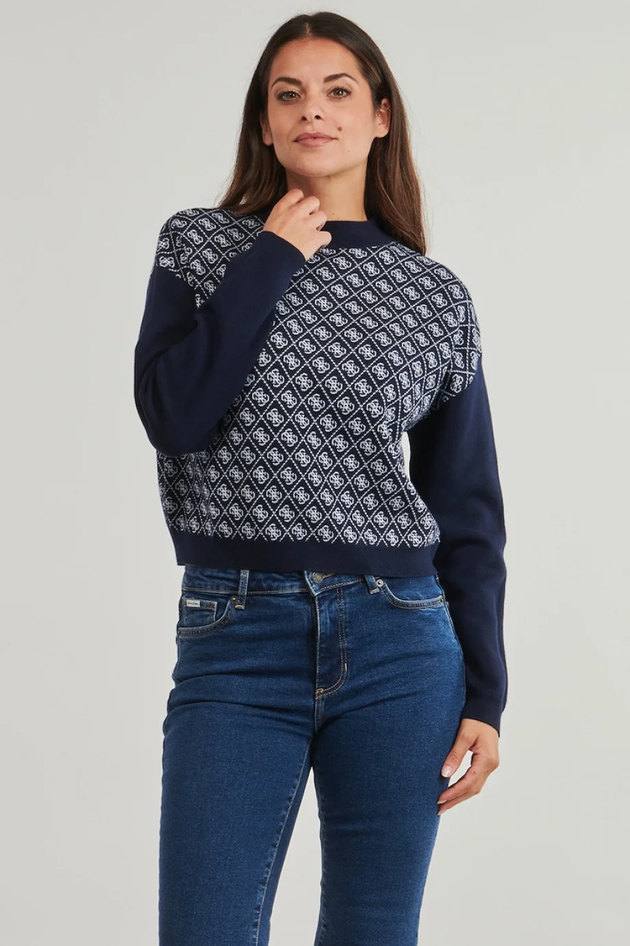 Guess Aubrey Kadın Lacivert Yün Karışımlı Triko W5BR23Z3JD2-FBDI