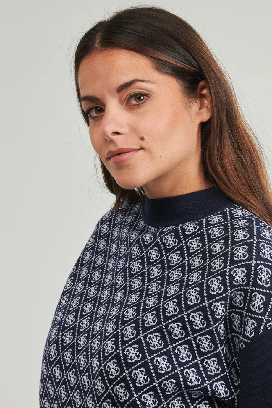 Guess Aubrey Kadın Lacivert Yün Karışımlı Triko W5BR23Z3JD2-FBDI