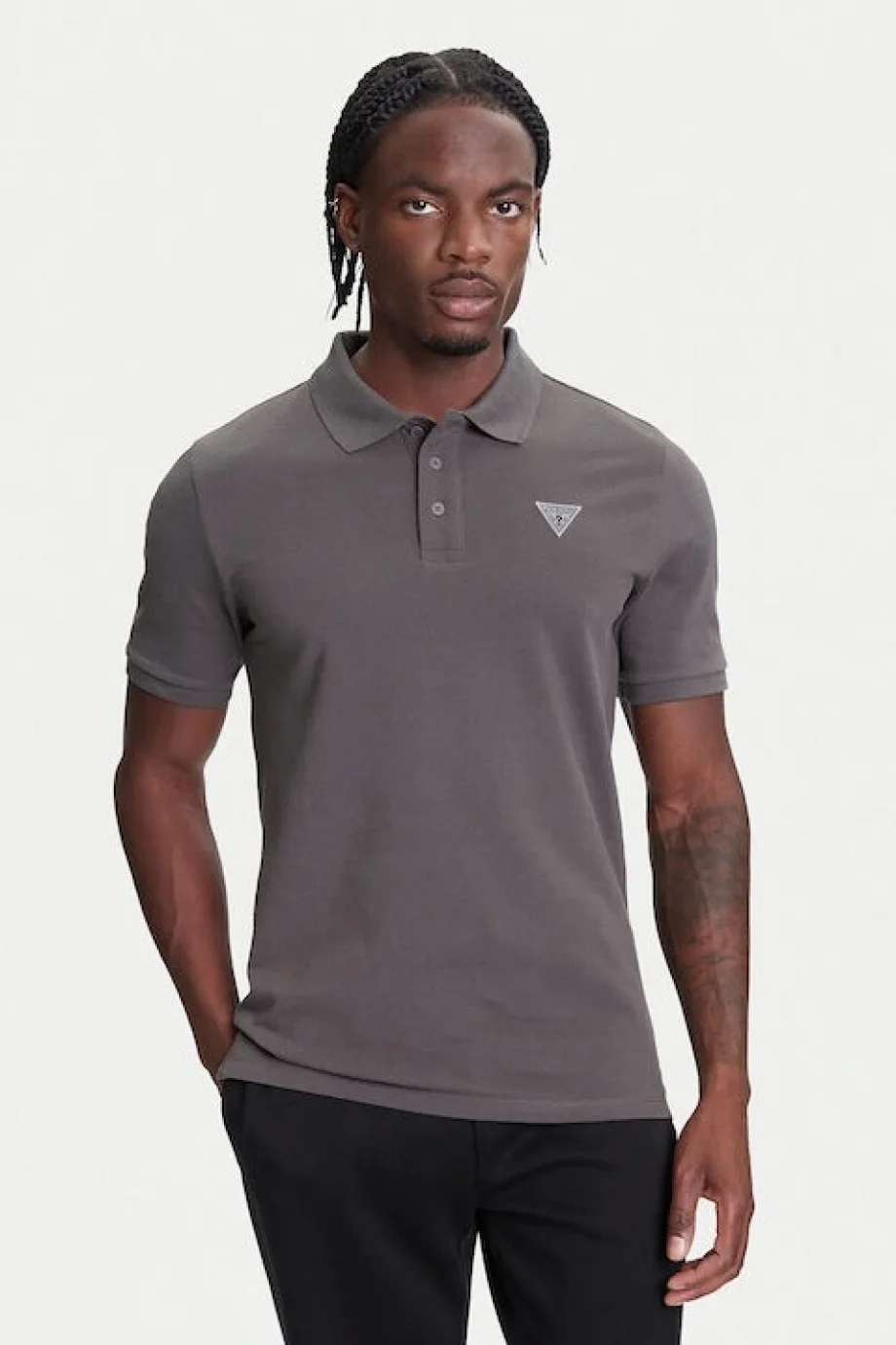 Guess Beppe Erkek Antrasit Aktif Slim Fit Polo T-Shirt Z5YP02K9WF1-G9I4
