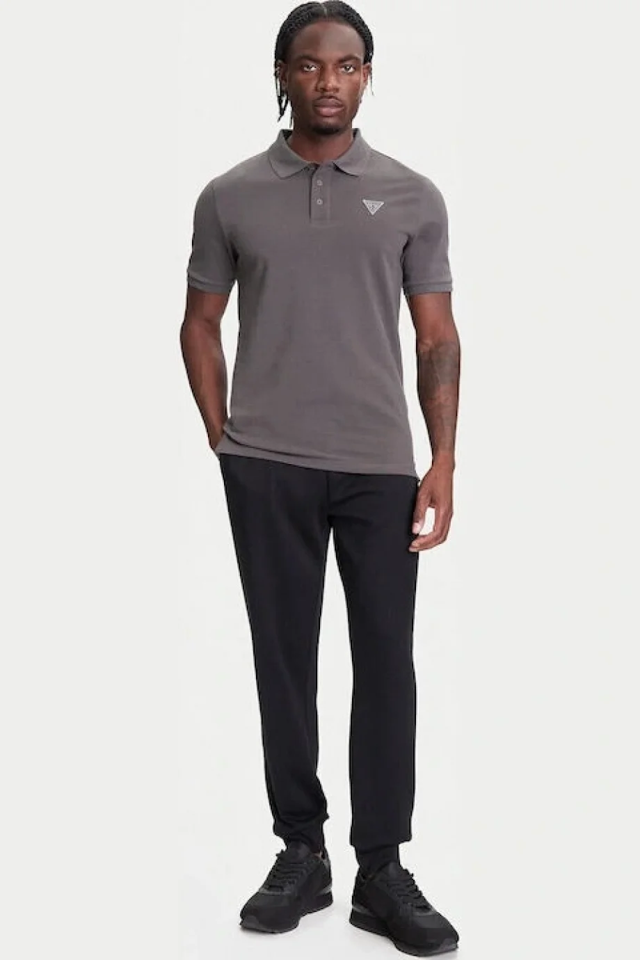 Guess Beppe Erkek Antrasit Aktif Slim Fit Polo T-Shirt Z5YP02K9WF1-G9I4