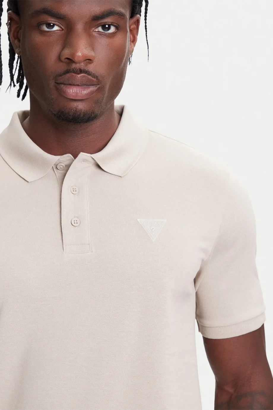 Guess Beppe Erkek Bej Aktif Slim Fit Polo T-Shirt Z5YP02K9WF1-G1CA