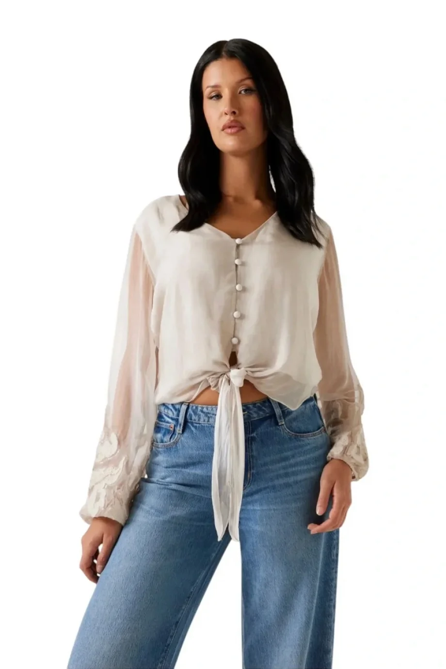 Guess Camilla Kadın Çok Renkli Ipek Karışımlı Relaxed Fit Gömlek W5YH0VWE550-F1CI