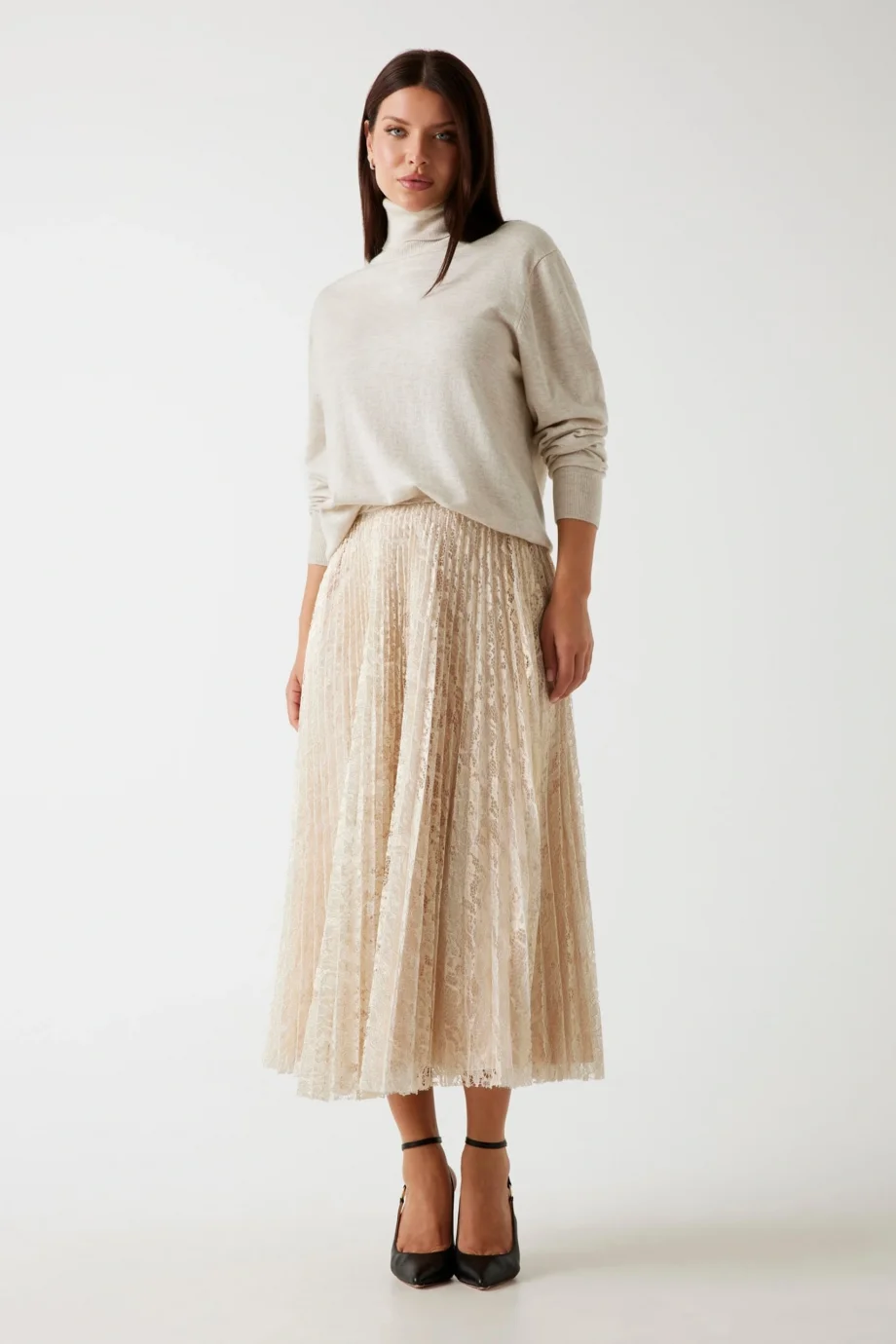 Guess Charlotte Kadın Altın Pileli Etek W5YD1EKCZ90-GOLD