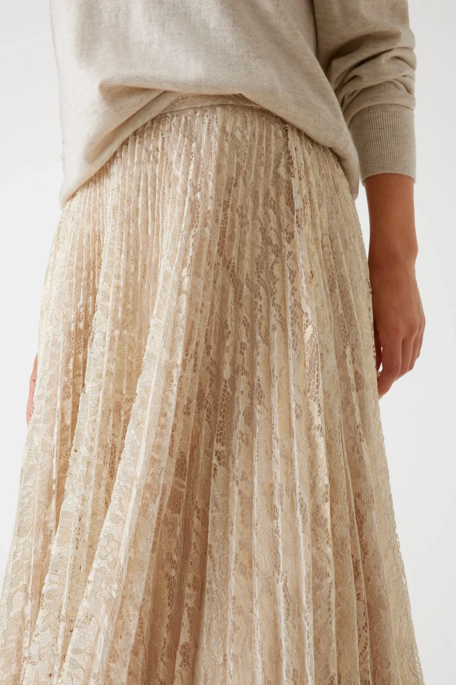 Guess Charlotte Kadın Altın Pileli Etek W5YD1EKCZ90-GOLD