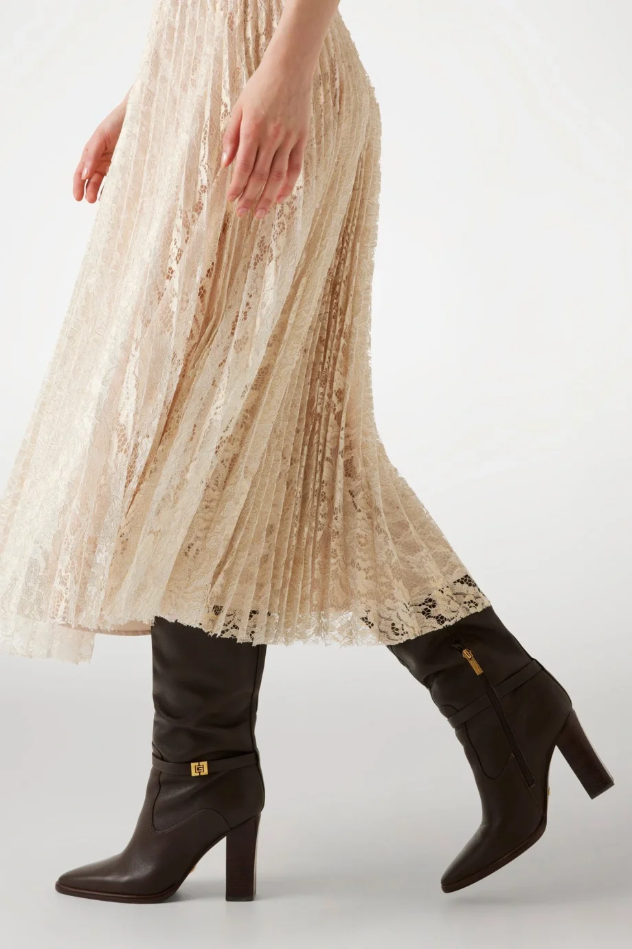 Guess Charlotte Kadın Altın Pileli Etek W5YD1EKCZ90-GOLD