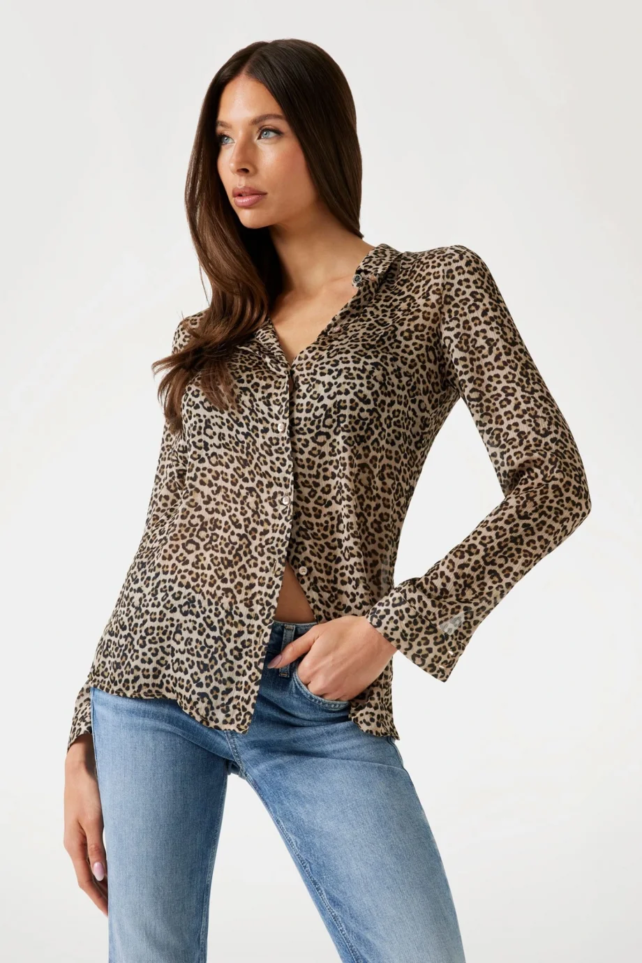 Guess Clouis Kadın Çok Renkli Relaxed Fit Gömlek W5YH0XWDW82-P1MM