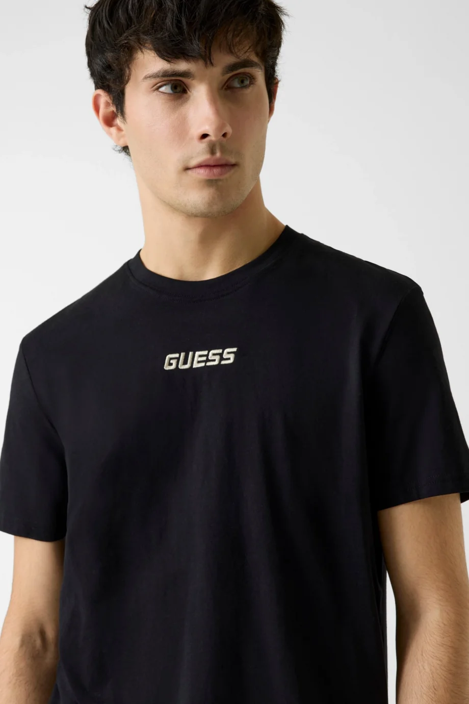 Guess Cochise Bisiklet Yaka Kısa Kollu Erkek Siyah T-shirt Z6RI00I3Z14-JBLK