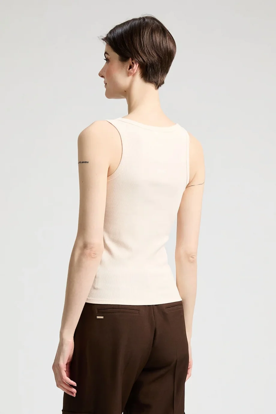 Guess Guess Kadın  Ribana Crop Kadın Krem Atlet V4YP06K8RT2-G6K5