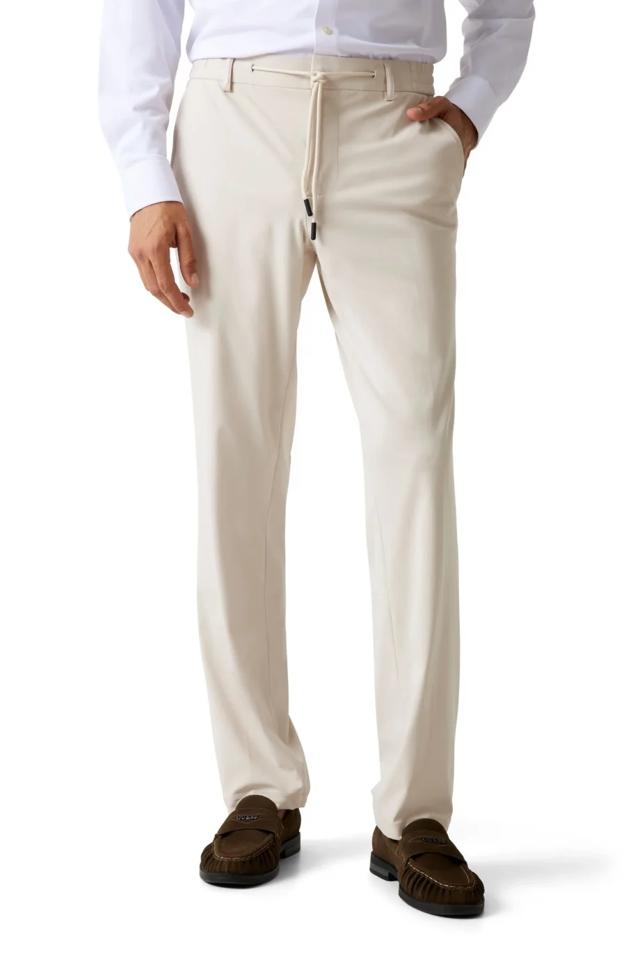 Guess Coulisse Erkek Krem Pantolon M5BB75WHHO2-G1I6