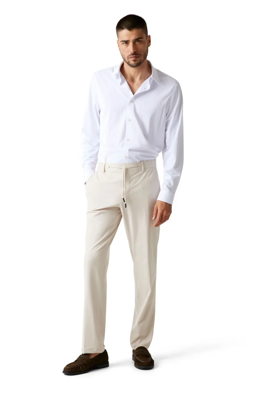 Guess Coulisse Erkek Krem Pantolon M5BB75WHHO2-G1I6