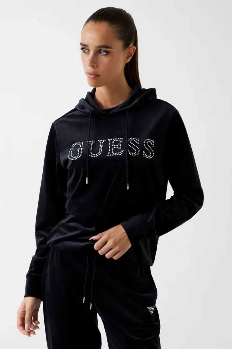 Guess Couture Kadın Siyah Aktif Sweatshirt V4RQ25K0232-JBLK