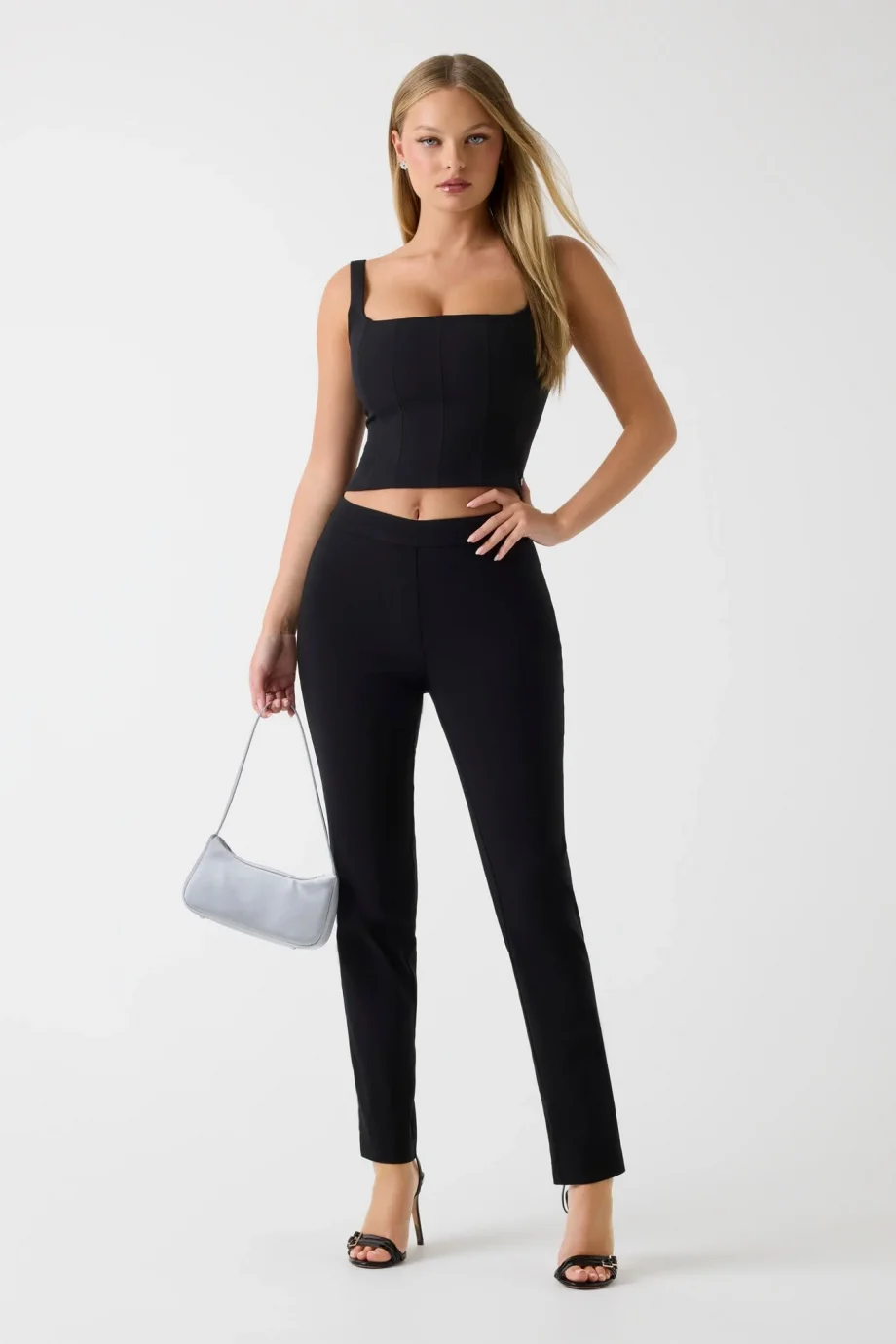 Guess Creta Kadın Siyah Slim Fit Pantolon W5BB18W2362-JBLK