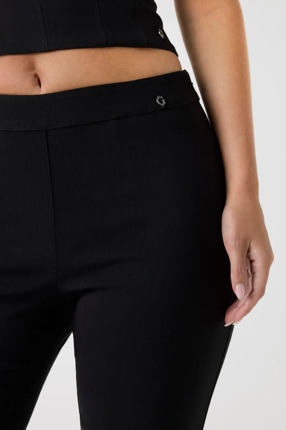 Guess Creta Kadın Siyah Slim Fit Pantolon W5BB18W2362-JBLK