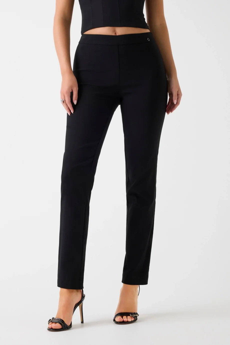 Guess Creta Kadın Siyah Slim Fit Pantolon W5BB18W2362-JBLK