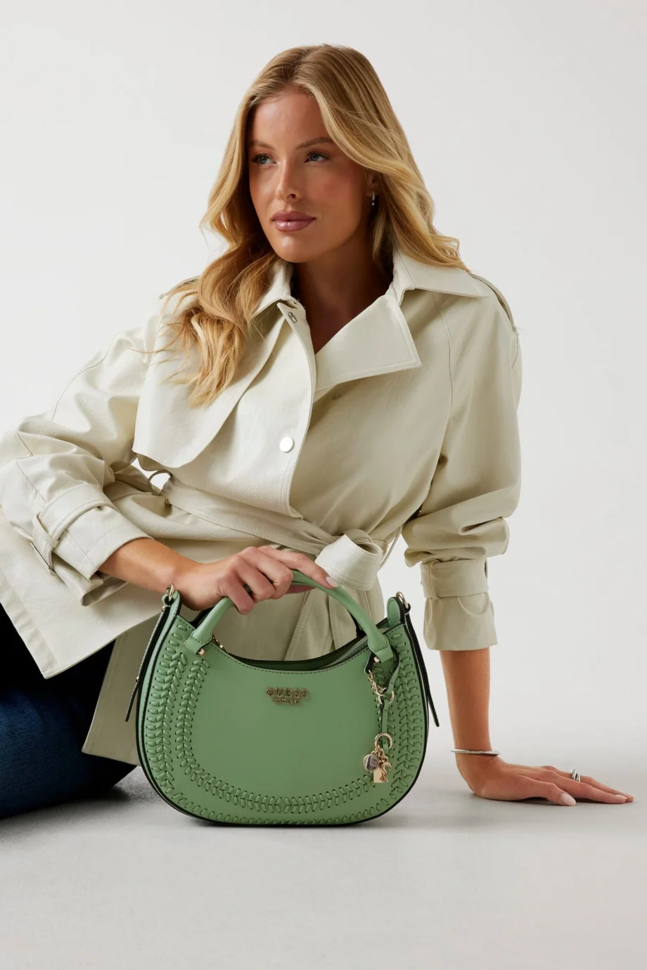 Guess Cruise Kadın Yeşil El Çantası HWNG9667060-EUC