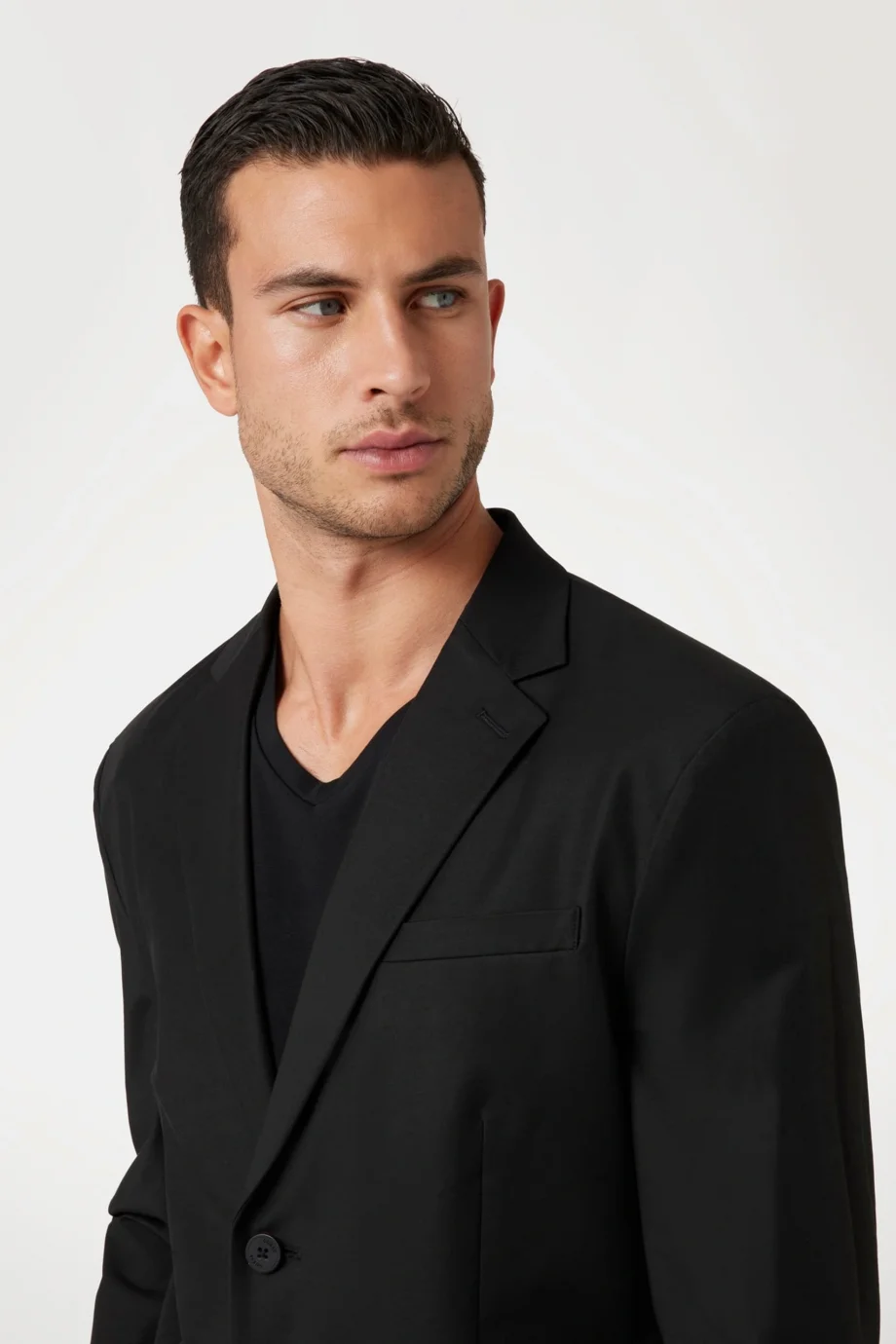 Guess Eaton Erkek Siyah Tek Düğmeli Blazer M4YN00WG9Z2-JBLK