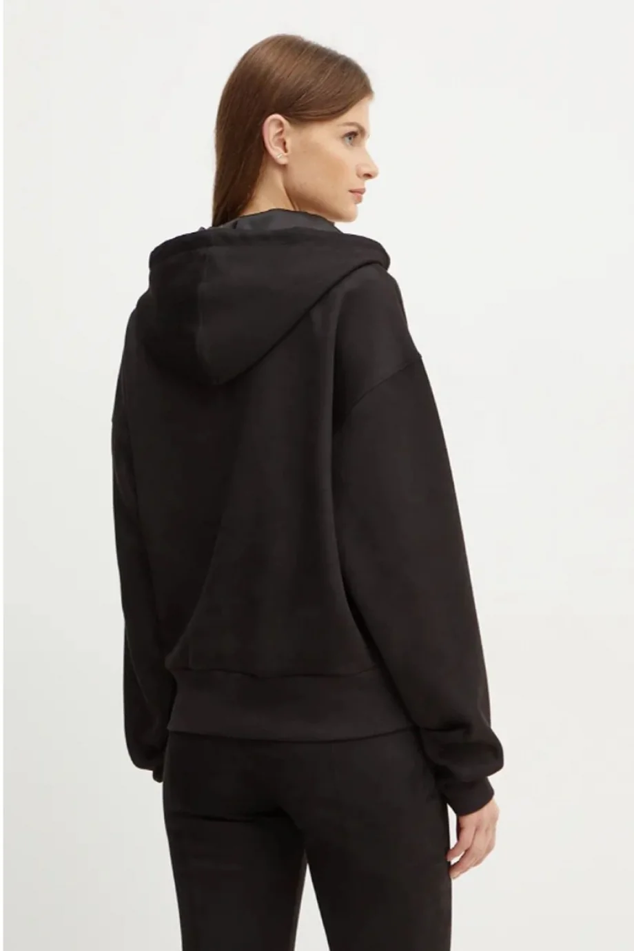 Guess Eco Kadın Siyah Scuba Sweatshirt W4BQ09KAUJ2-JBLK