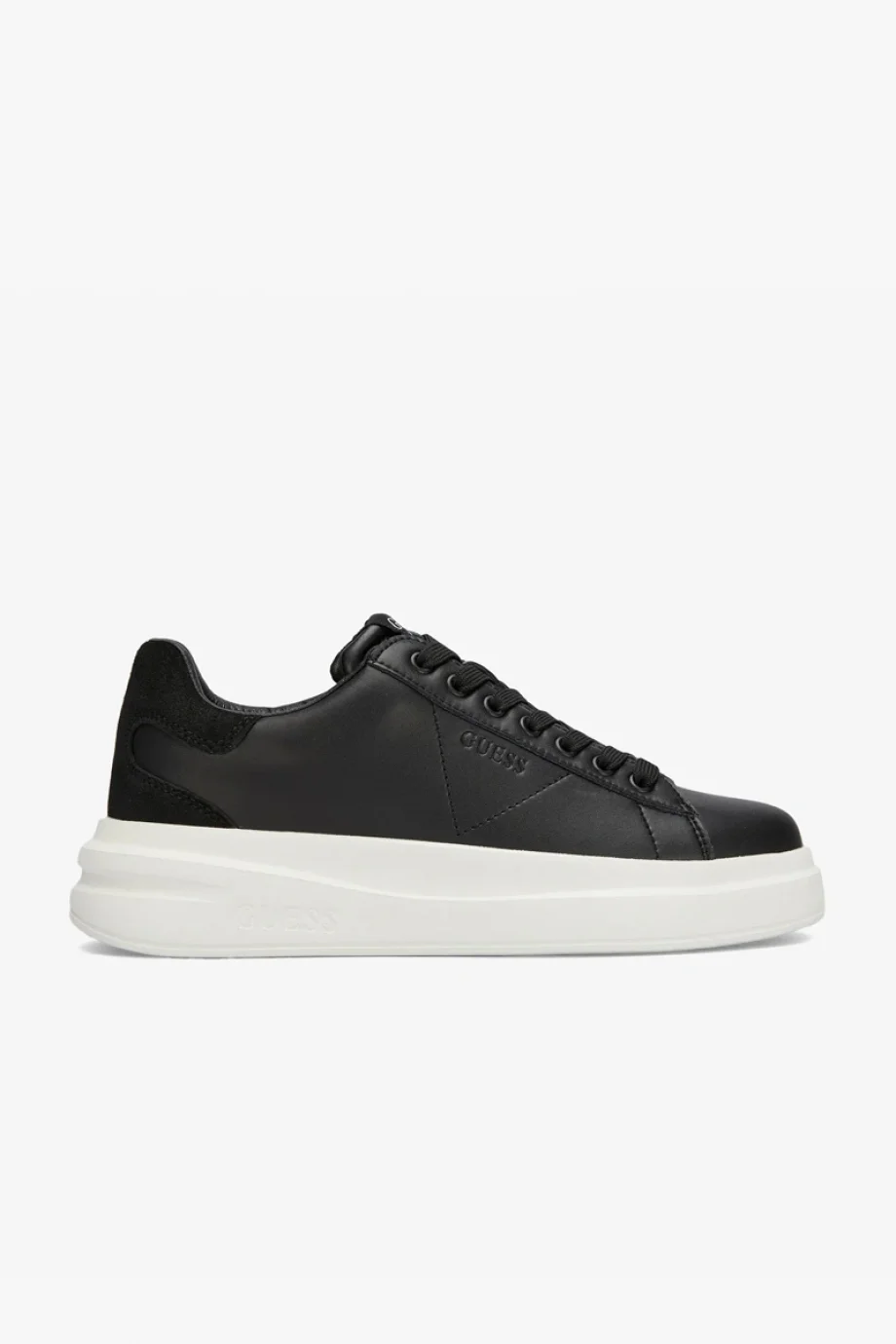 Guess Elbina Kadın Siyah Deri Sneaker FLPVIBSUE12-BLACK