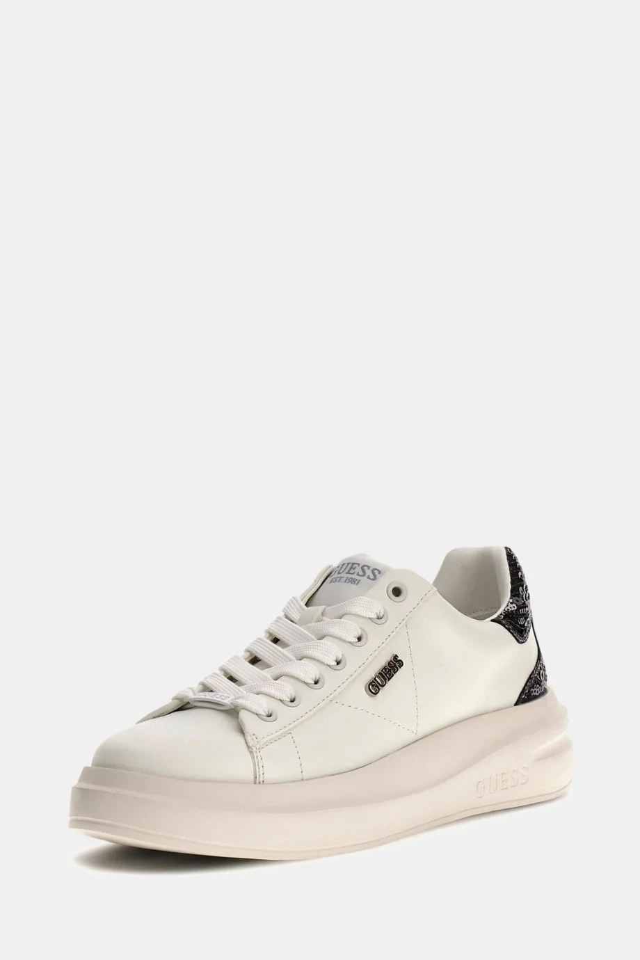 Guess Elbina10 Kadın Beyaz/Gümüş Deri Sneaker FLFE10ELE12-WHISI