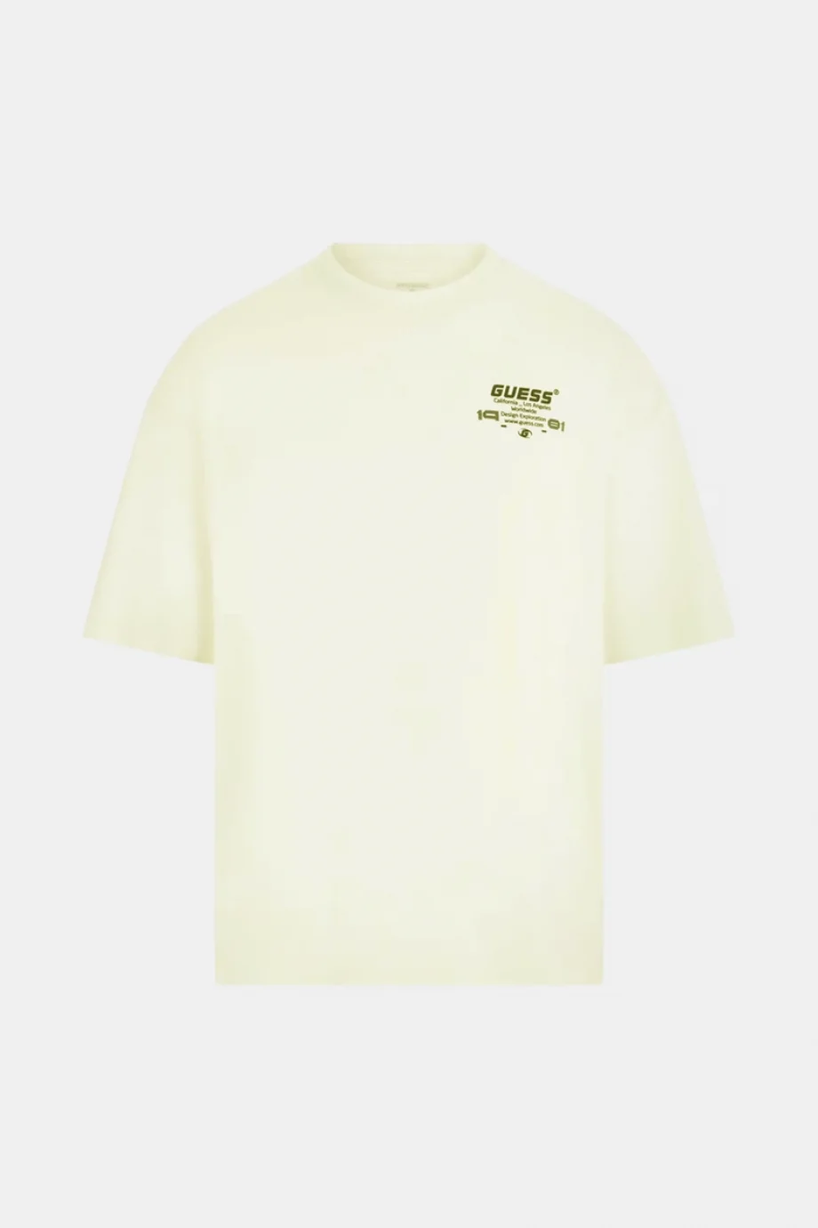 Guess Eldrin Erkek Bej Aktif Modal Karışımlı Oversize Fit T-Shirt Z5BI01JR06K-G9D0