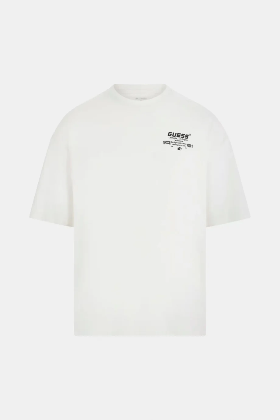 Guess Eldrin Erkek Beyaz Aktif Modal Karışımlı Oversize Fit T-Shirt Z5BI01JR06K-G018