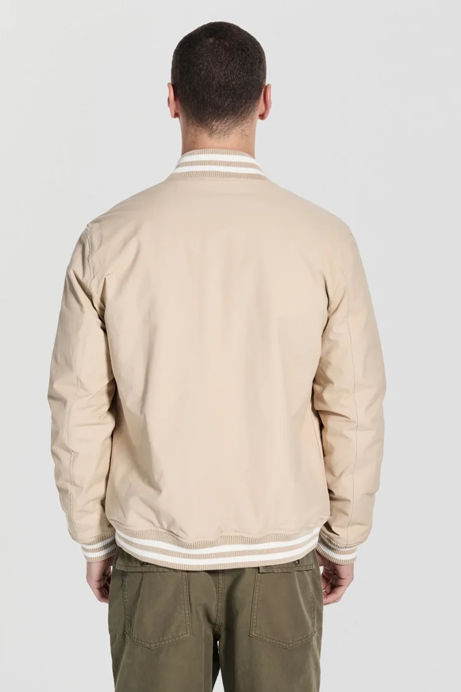 Guess Emblem Erkek Bej Bomber Ceket M5YL18WHEY0-G1FE