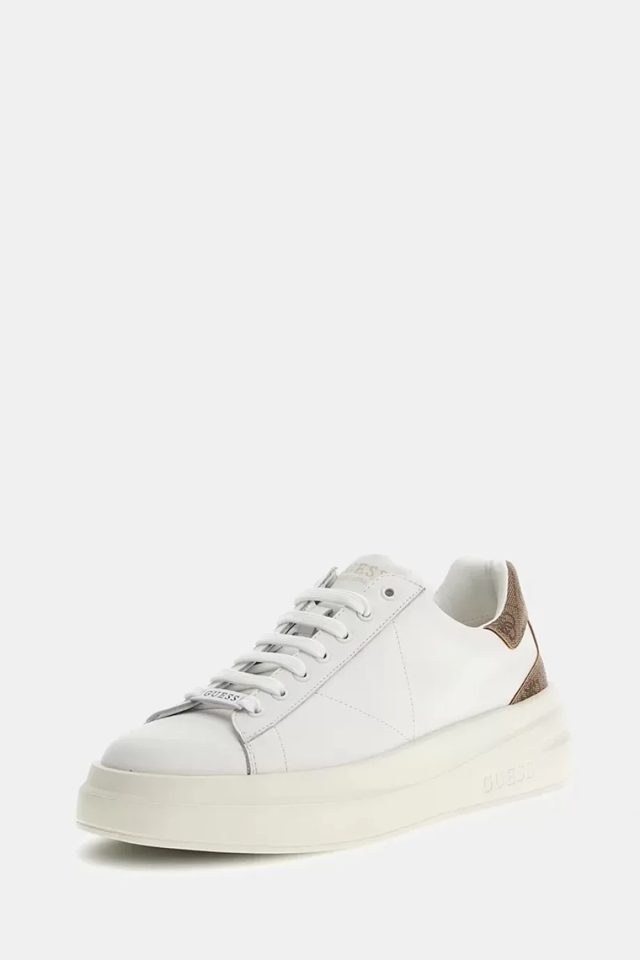 Guess Elba Erkek Beyaz/Bej Deri Sneaker FMPVIBLEA12-WBEIB