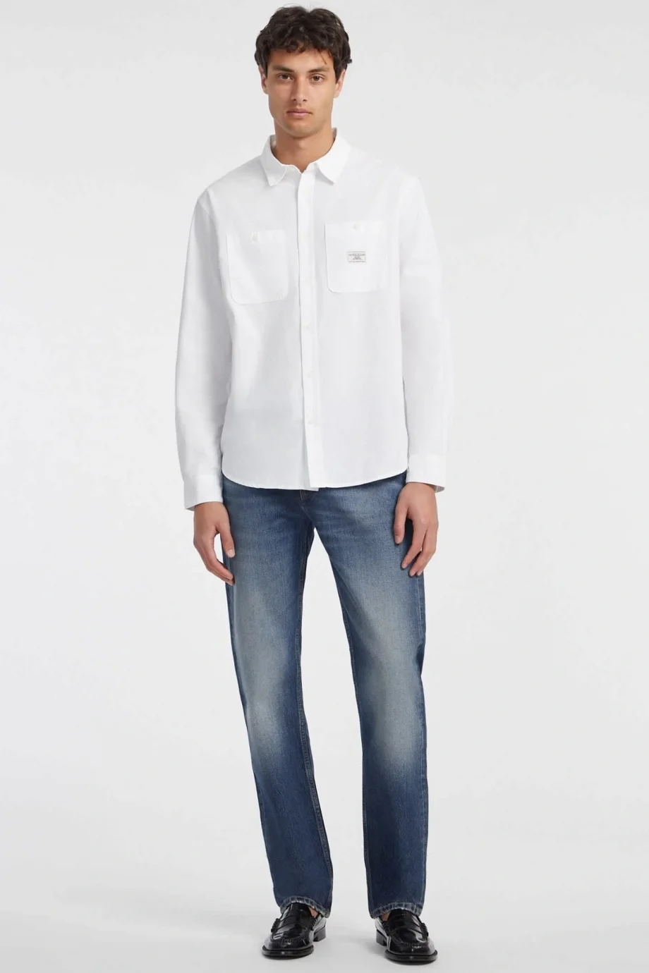 Guess  Erkek Beyaz Regular Fit Gömlek M4YH37WGCF1-G011