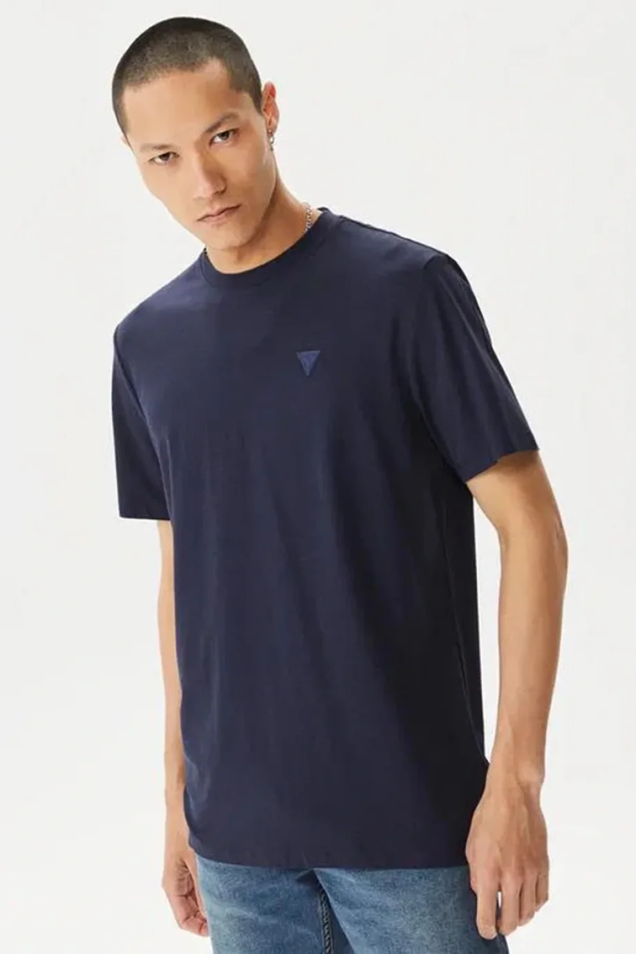 Guess HEDLEY SS T-SHIRT Erkek Lacivert T-shirt Z2YI12JR06K-G7V2