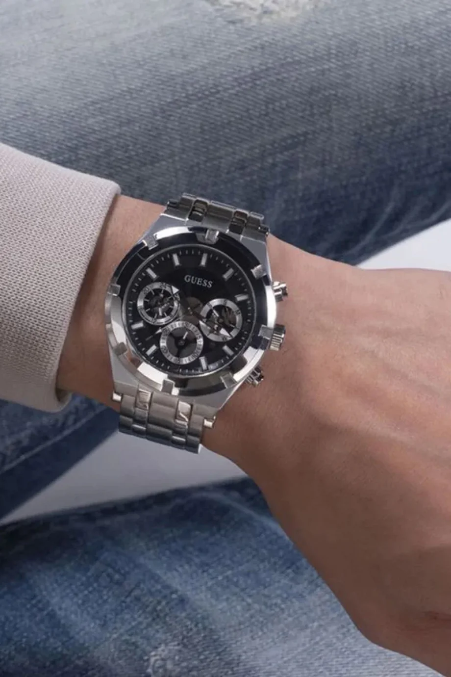 Guess Erkek Metalik Gri Kol Saati GUGW0260G1