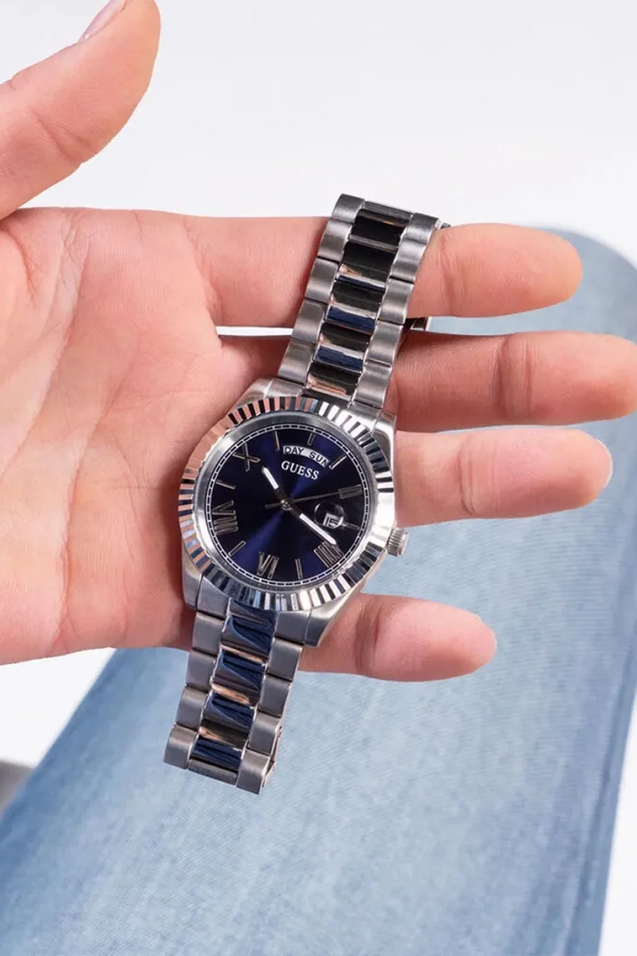 Guess Erkek Metalik Gri Kol Saati GUGW0265G7