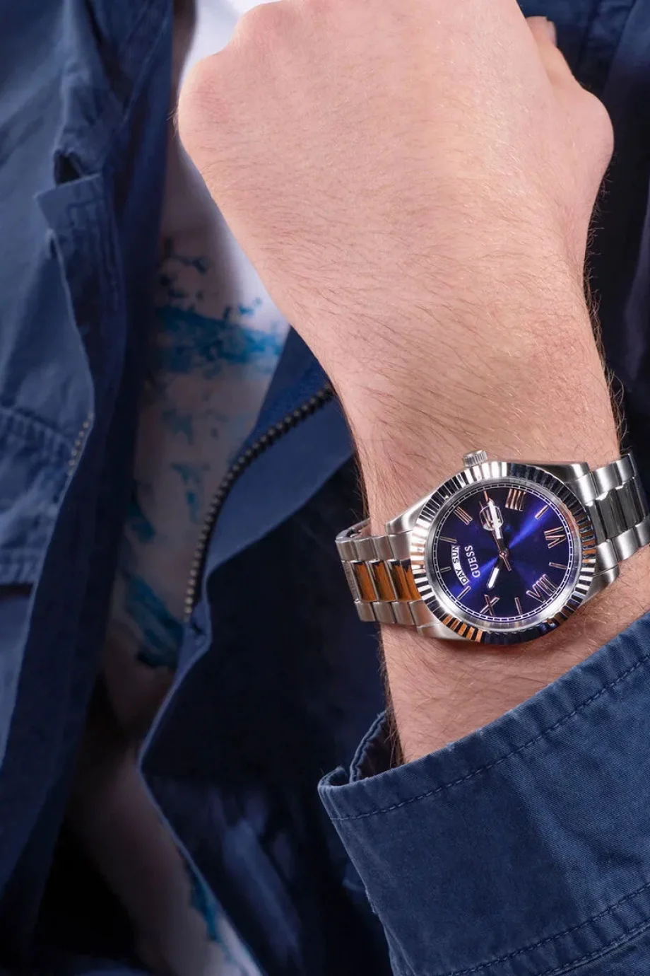 Guess Erkek Metalik Gri Kol Saati GUGW0265G7