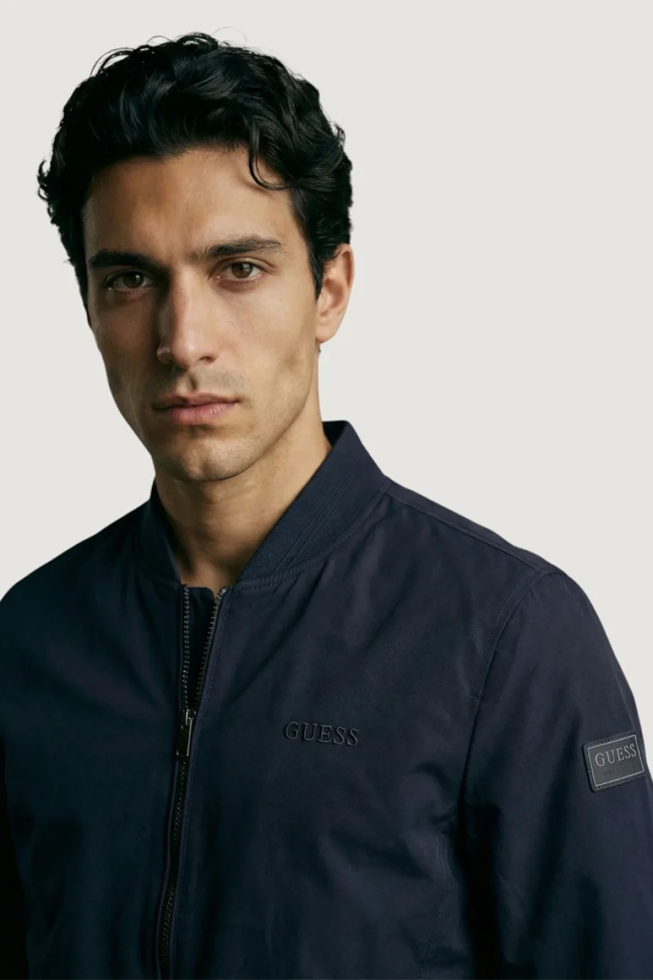 Guess Esnek Katlanabilir Bomber Erkek Lacivert Ceket M6RL09WJ362-G7V2