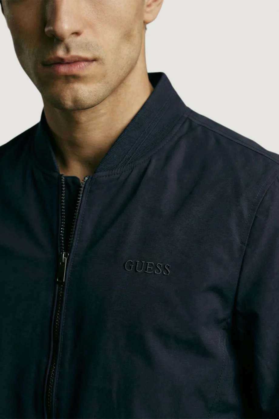 Guess Esnek Katlanabilir Bomber Erkek Lacivert Ceket M6RL09WJ362-G7V2