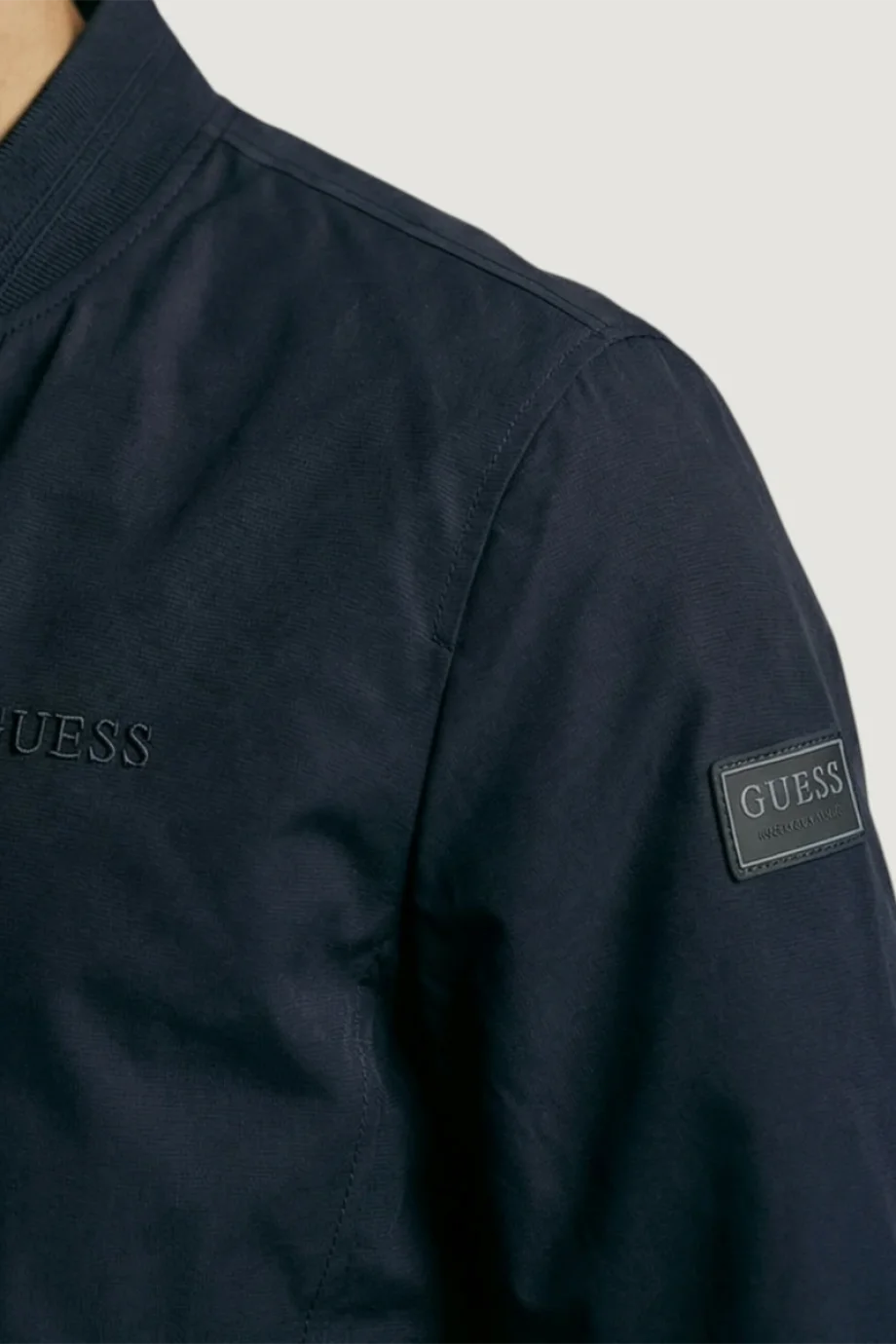 Guess Esnek Katlanabilir Bomber Erkek Lacivert Ceket M6RL09WJ362-G7V2