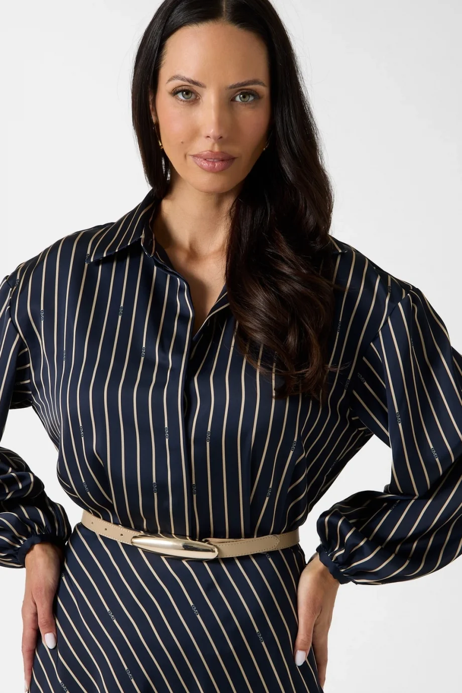 Guess Fatou Uzun Kollu Kadın Mavi Elbise 6RGK467430A-PMBV